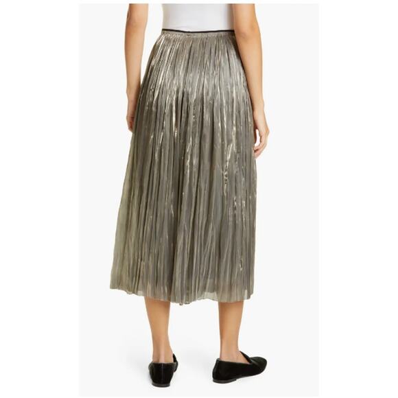Vince Iridescent Plissé Culottes Size Small - Picture 5 of 11